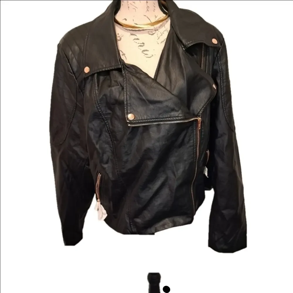 City Chic Faux Leather Biker Jacket